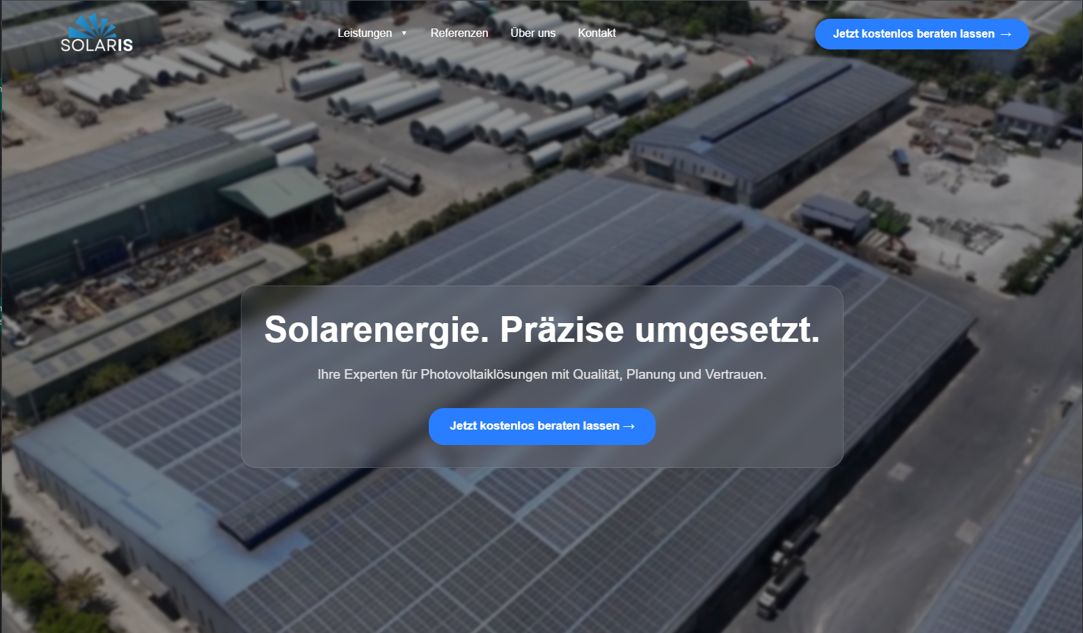 SolarIS Webseitenvorschau f&uuml;r Solarsysteme